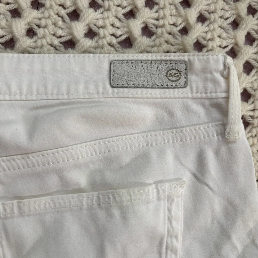 Adriano Goldschmied Prima Cigarette Cotton Pants Women SZ 30 white Made in USA